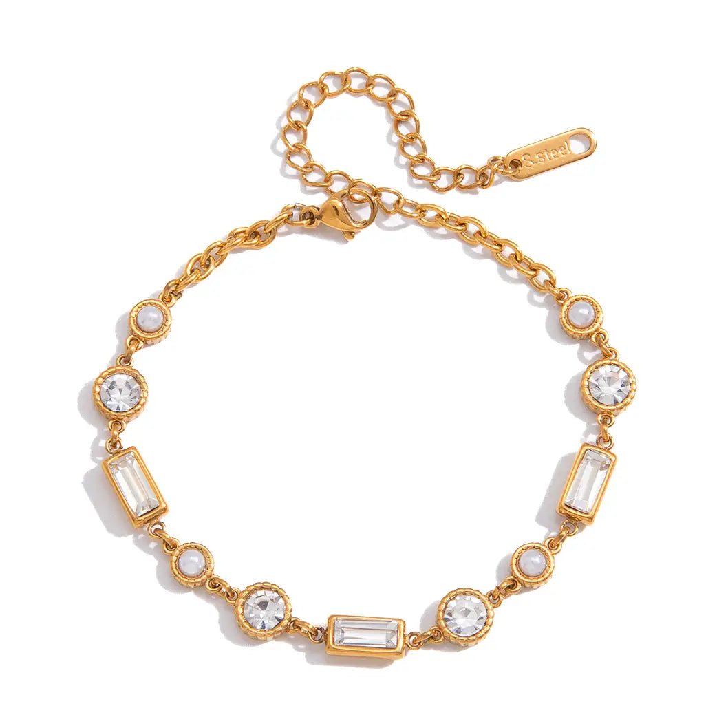 Ava CZ Pearl Bracelet