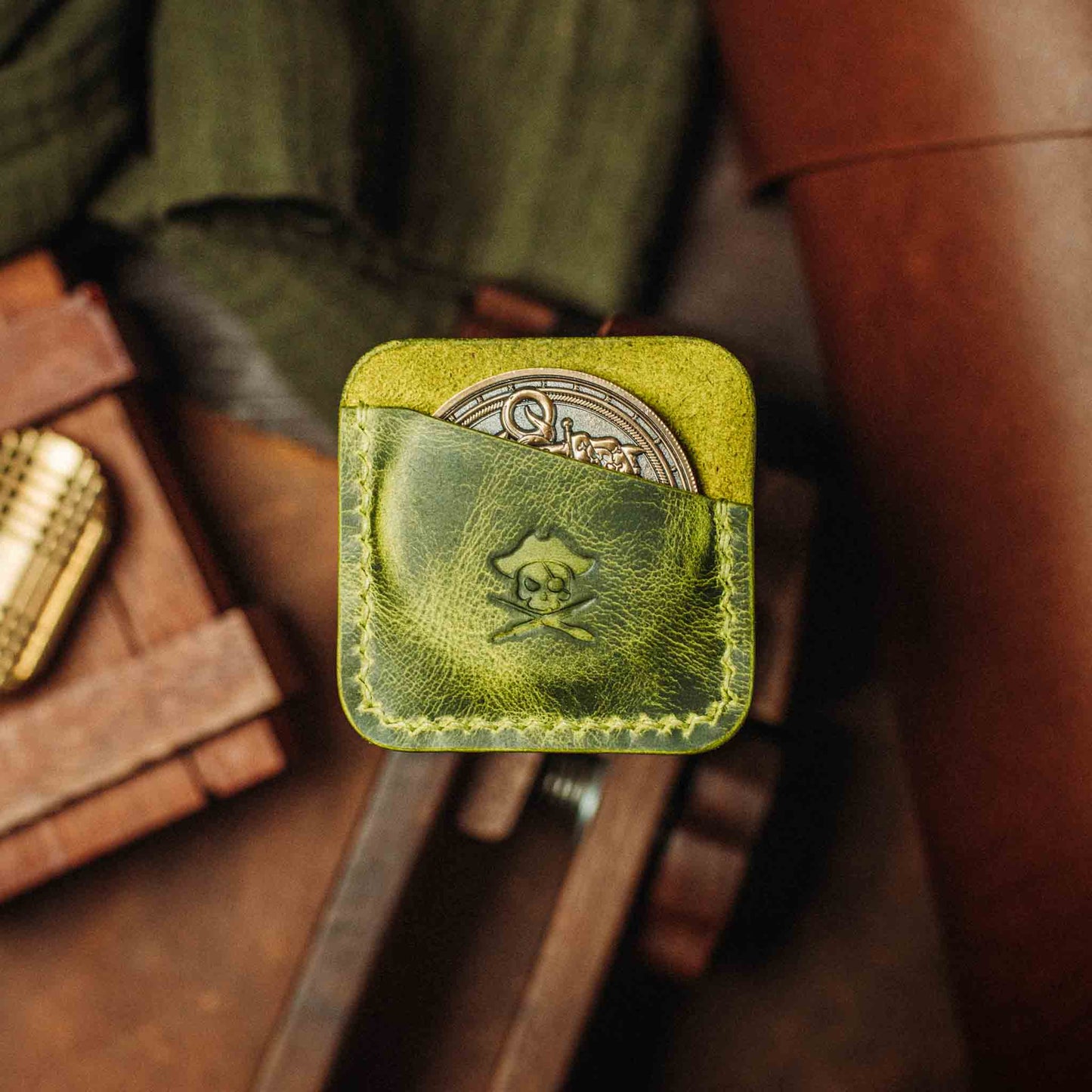 Challenge Coin Holder - Peso Pocket | Coin Case | Handcrafted Leather Military Challenge