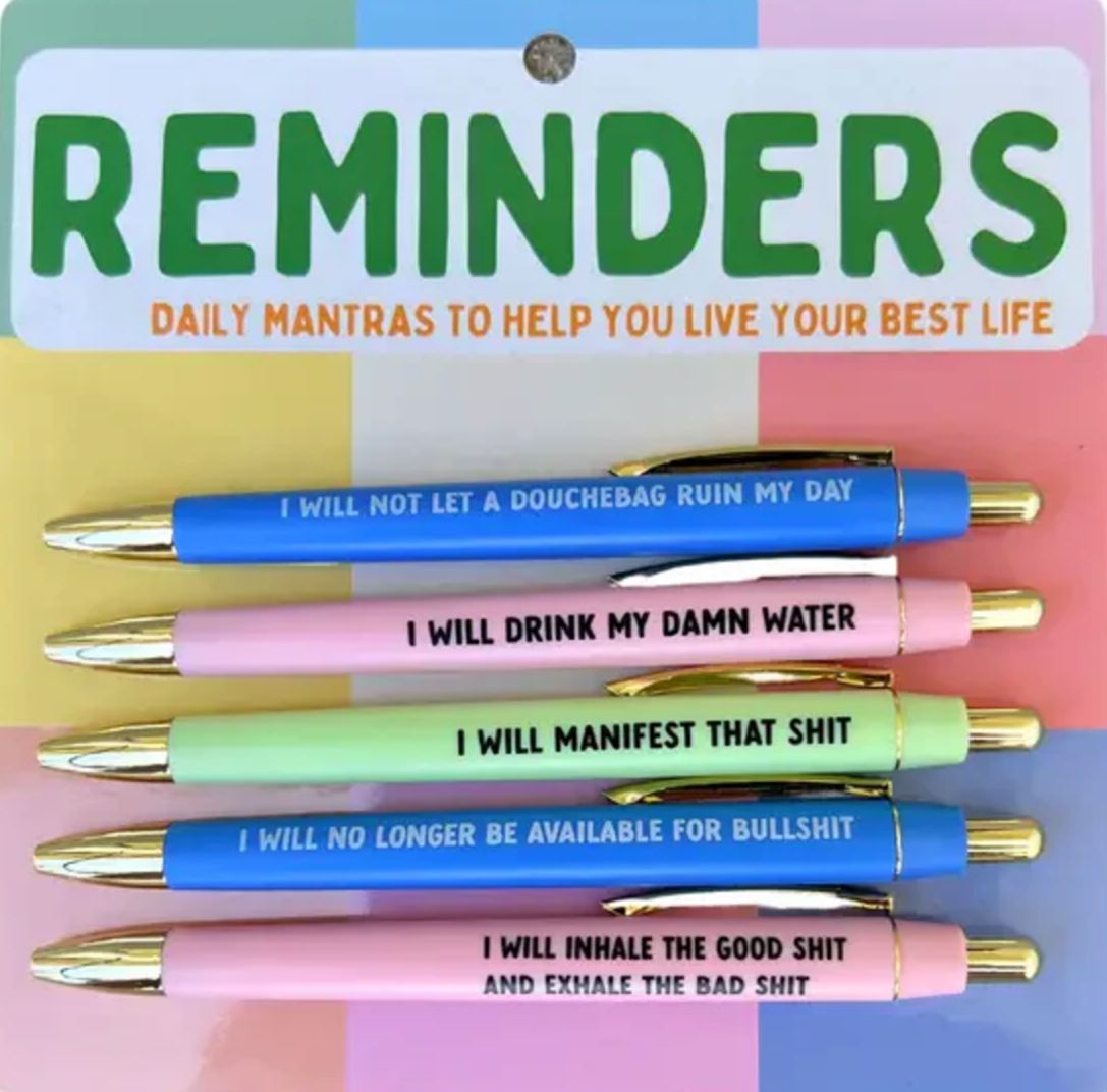 Daily Reminders Pen Set