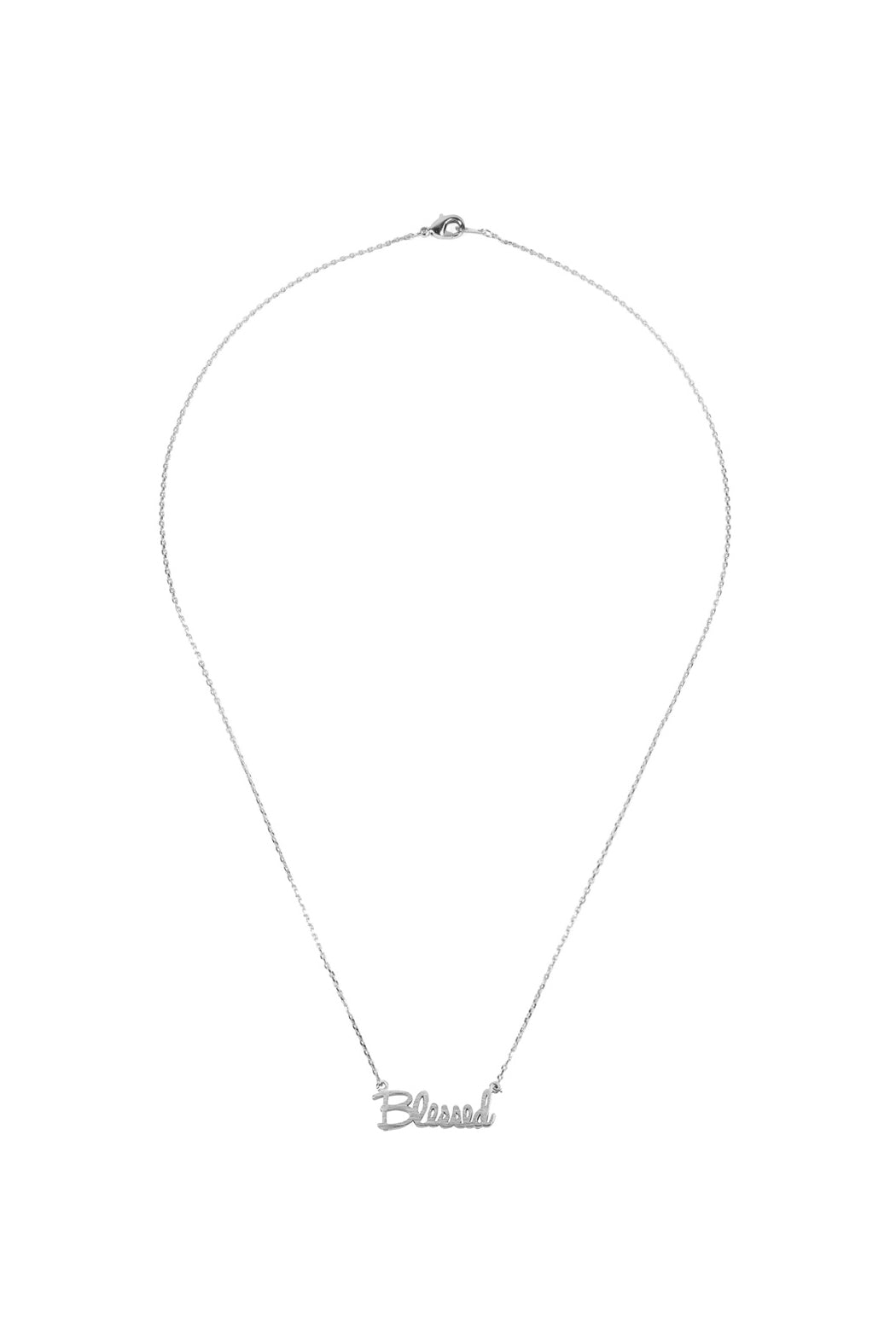 Cast "Blessed" Pendant Necklace