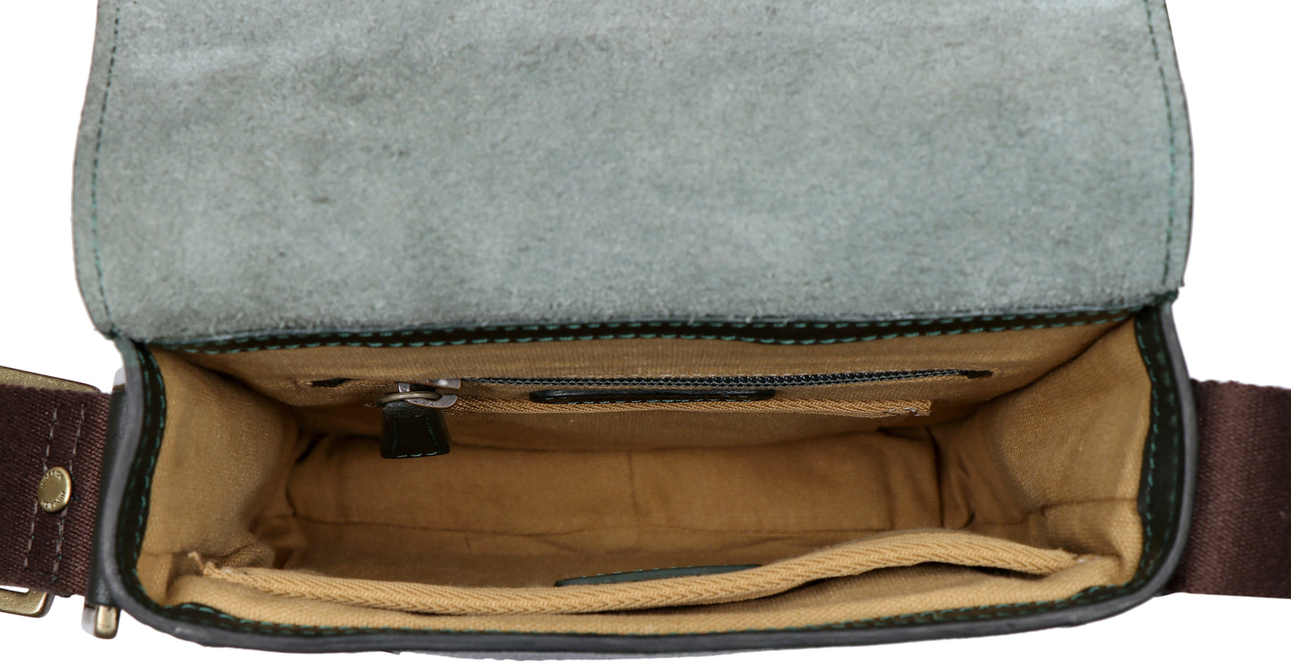 Aiden Genuine Leather Mini Crossbody Men/Women Messenger Bag/Travel Bag