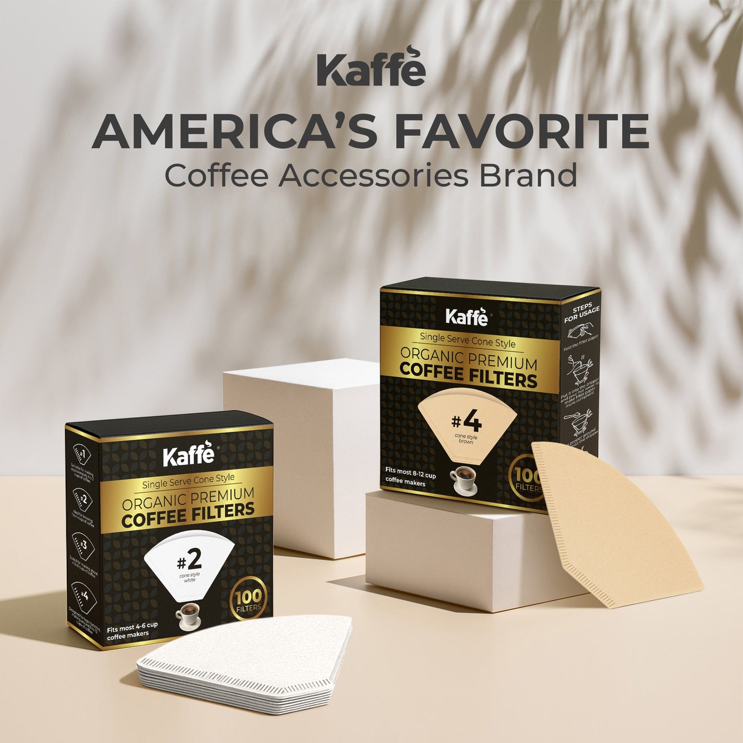 Organic Natural Unbleached Premium Coffee Filters #4, KFCF04B