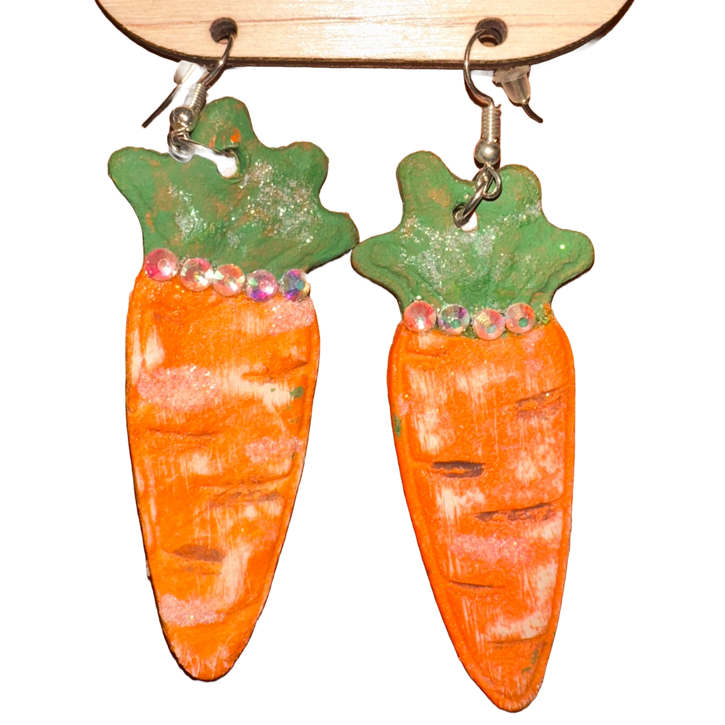 Leather Carrot Earrings