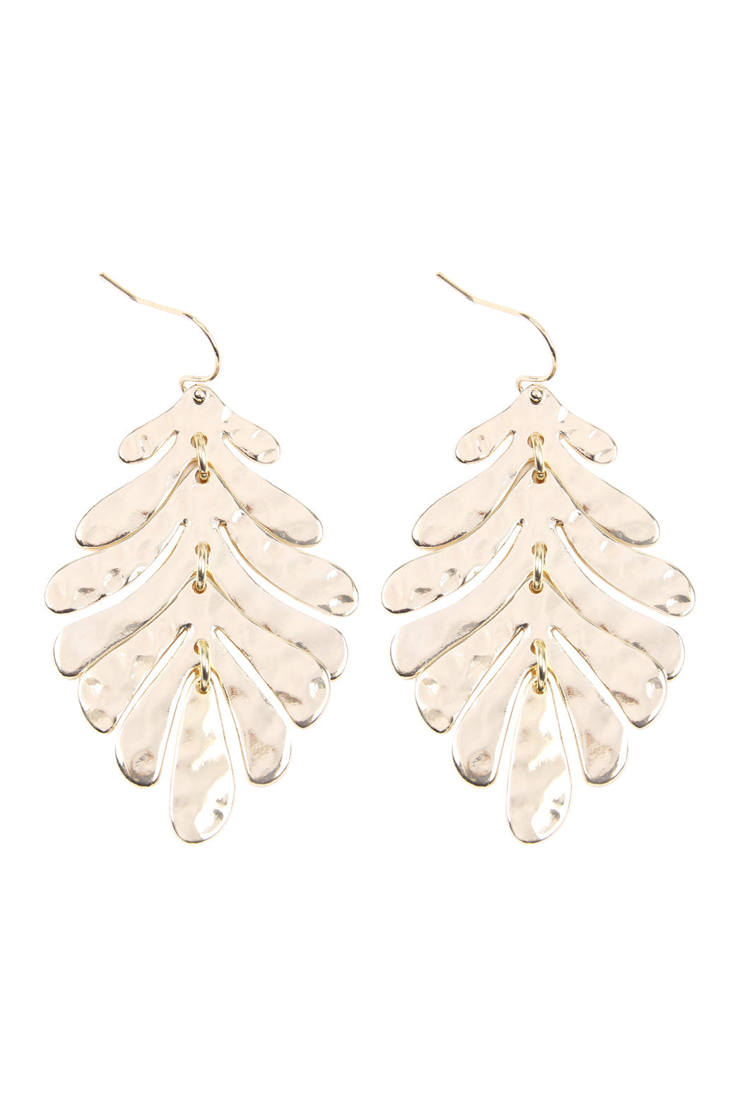 Me4297 - Fish Hook Cast Metal Earrings
