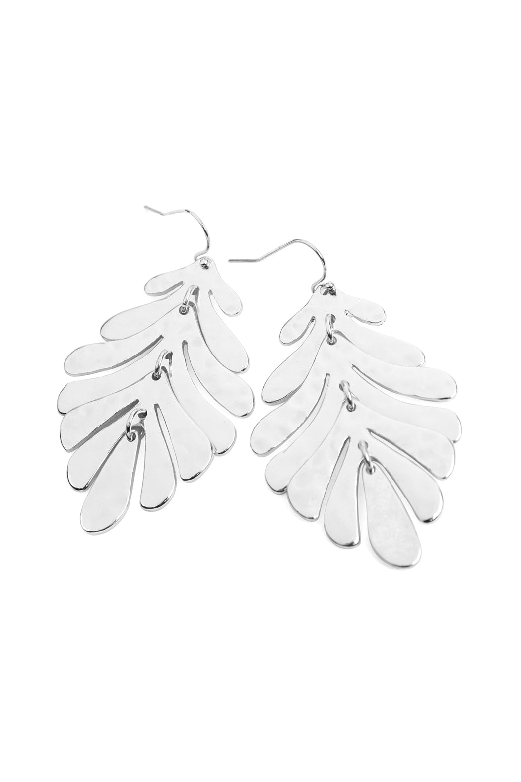 Me4297 - Fish Hook Cast Metal Earrings