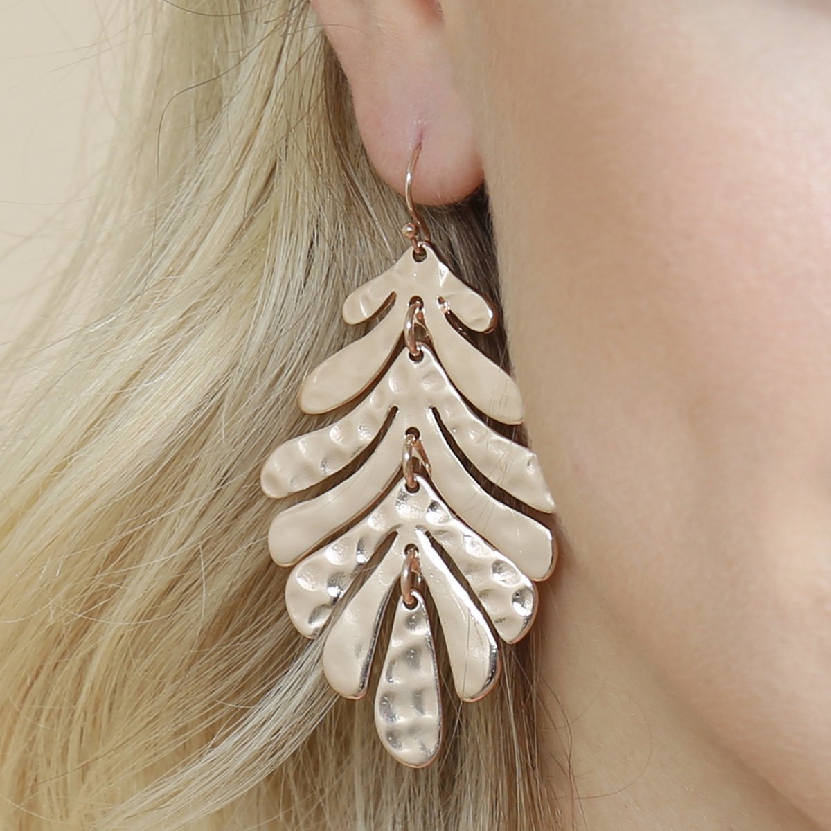 Me4297 - Fish Hook Cast Metal Earrings
