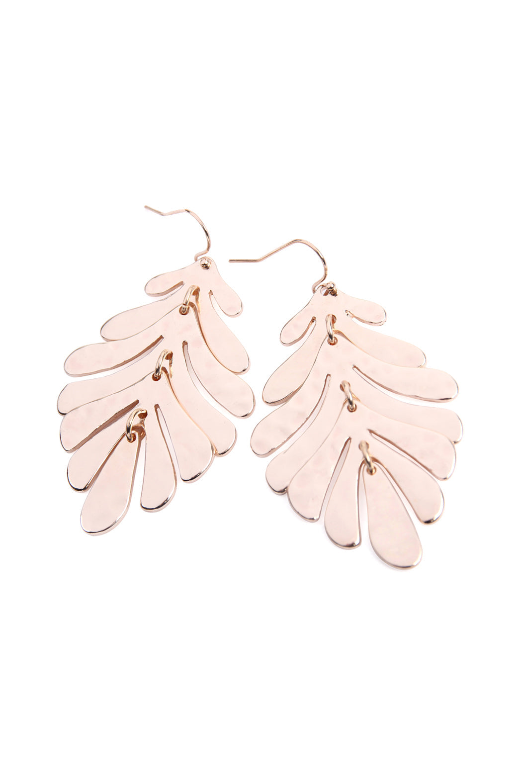 Me4297 - Fish Hook Cast Metal Earrings