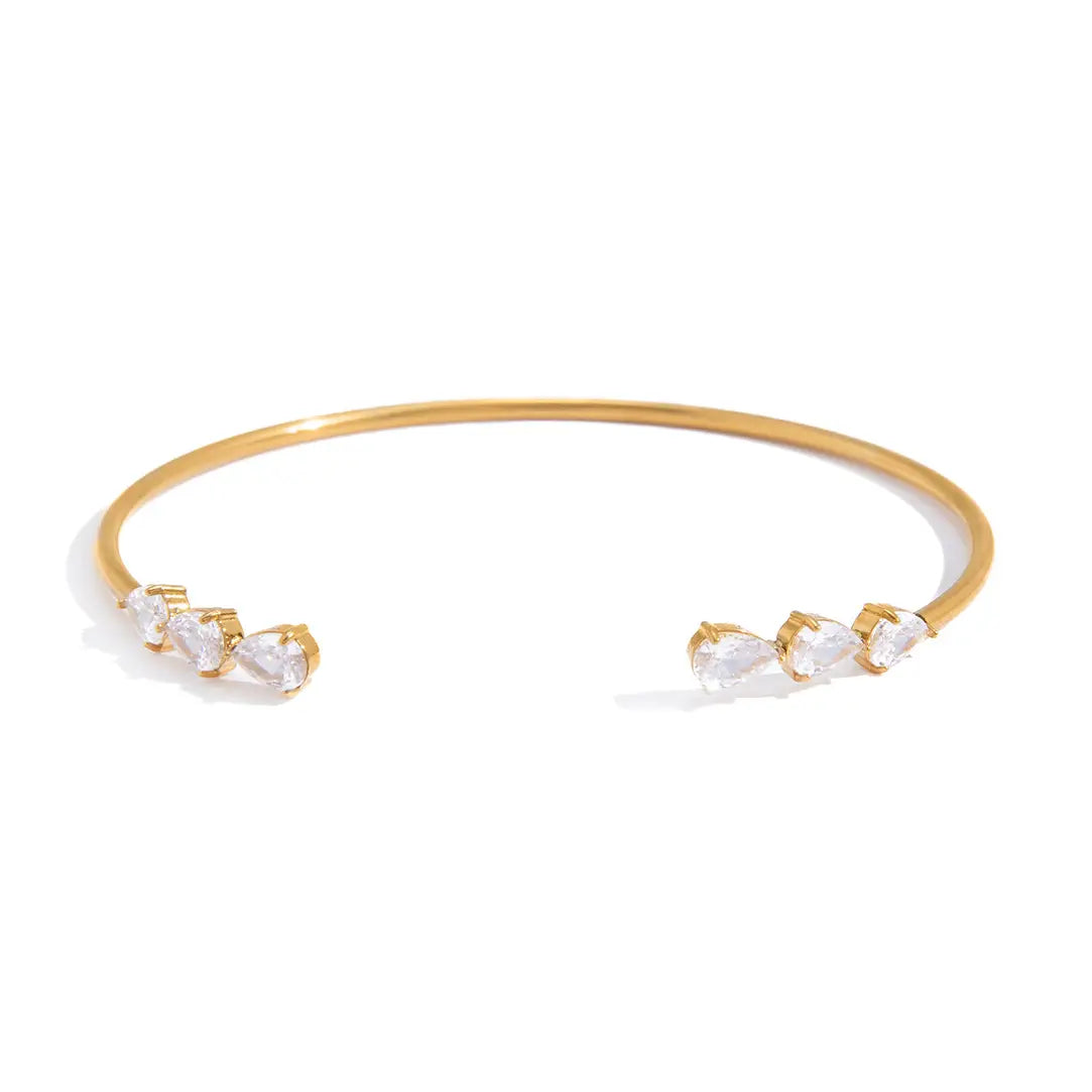 Open CZ Cuff Bracelet