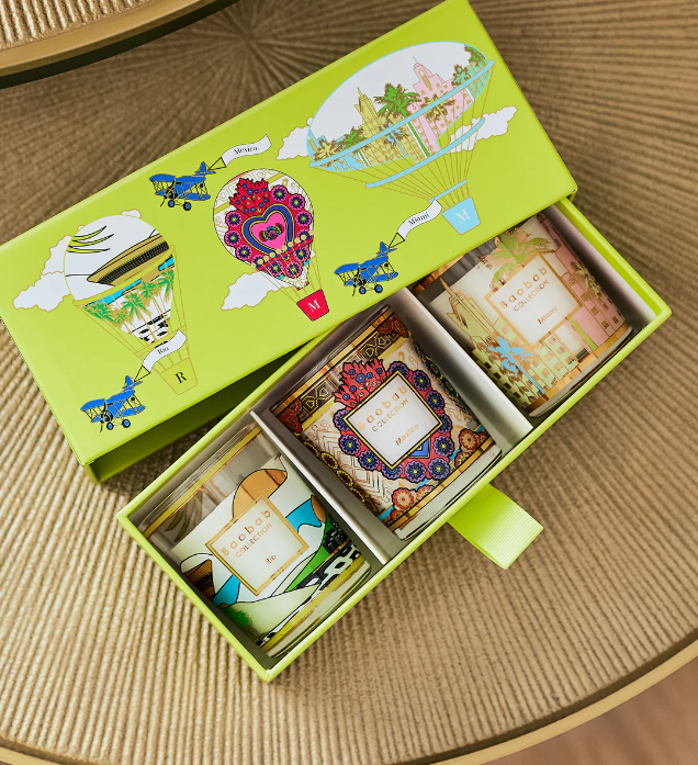 Baobab Collection Trio Travel Candles | Rio Mexico Miami