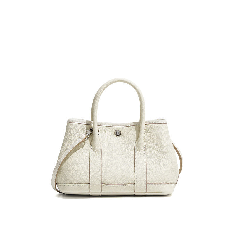 Genuine Leather Women's Crossbody Handbag – Soft Structure, Bold Color