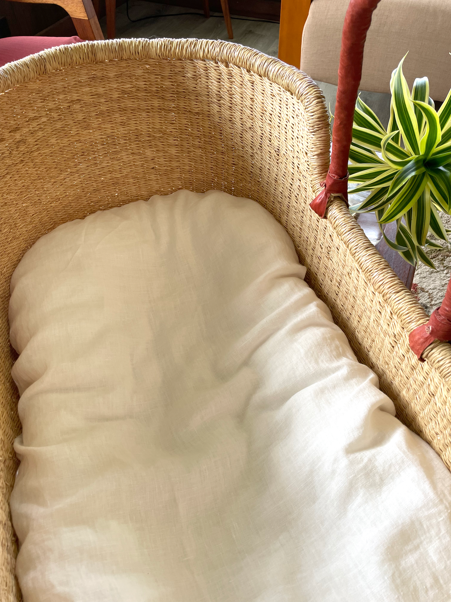 Newborn Lounger Slip Cover - Off White Washed Linen | Custom Fit for Multiple Loungers