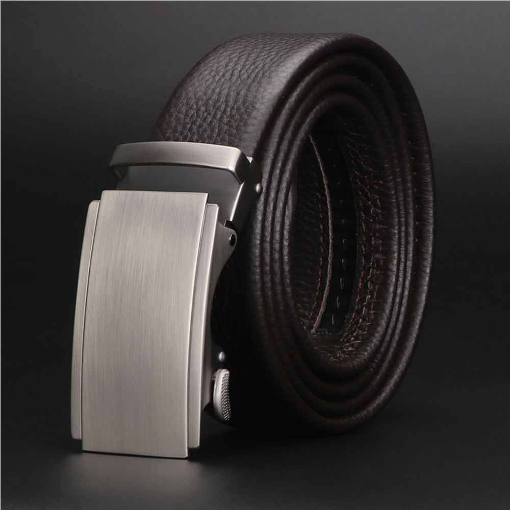 Men’s Automatic Leather Belt – Business, Casual & Formal Wear Adjustable Belt