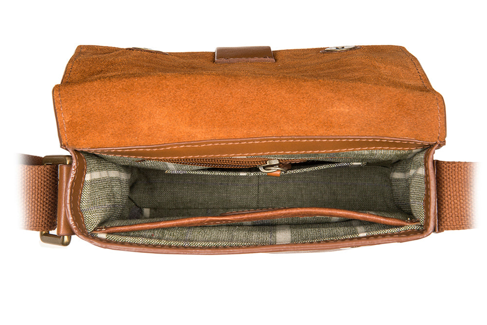 Aiden Small Leather Messenger Cross Body Bag