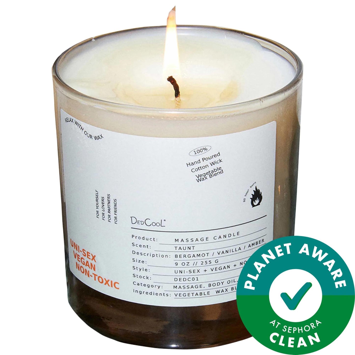Diptyque Taunt Massage Candle - Sensual Aromatherapy Candle for Couples, Bergamot & Vanilla Scent, Clean Beauty, Sustainable
