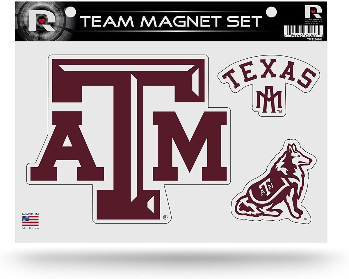 Texas A&M University Aggies Multi Magnet Sheet Shape Cut 8x11 Inch