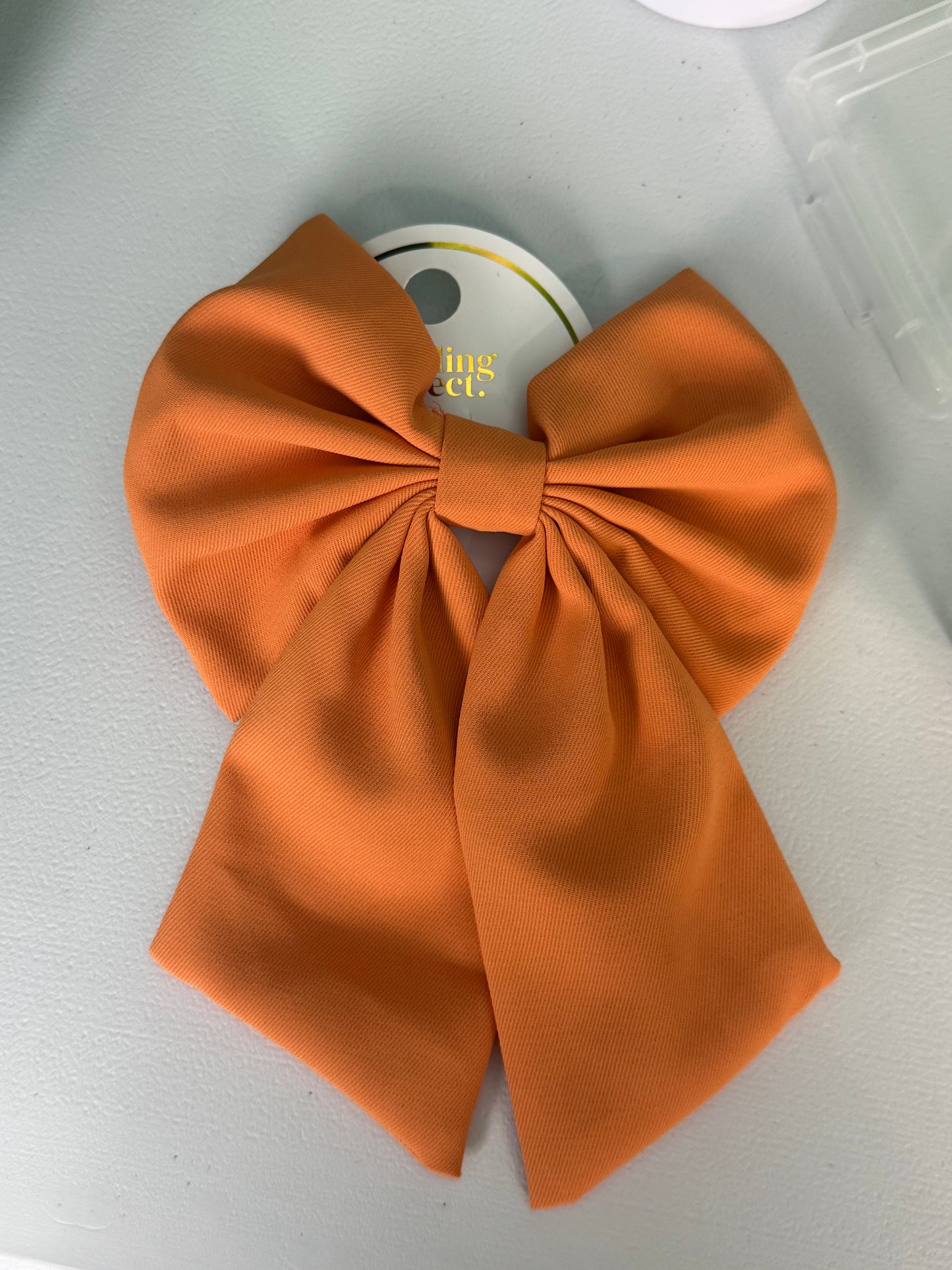 Oversized Game Day Hair Bow Clip – Burnt Orange