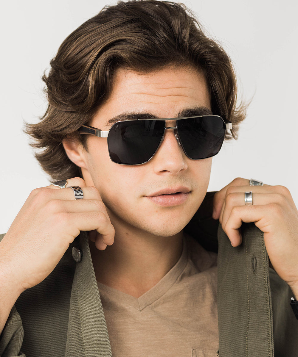 Pierce - Metal & Wood Sunglasses
