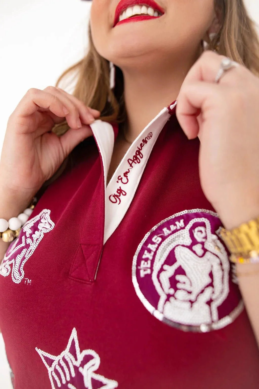 Brianna Cannon Texas A&M Logo Patch Dress