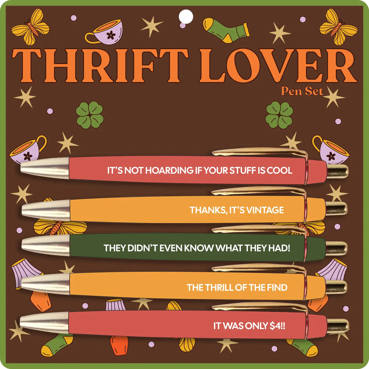 Thrift Lover Pen Set – Ballpoint Pens for Secondhand Obsessives