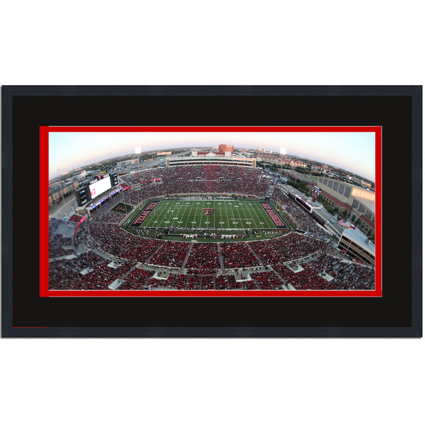 Framed Jones AT&T Stadium Texas Tech Red Raiders 16x24 NCAA Football Photo Professionally Matted