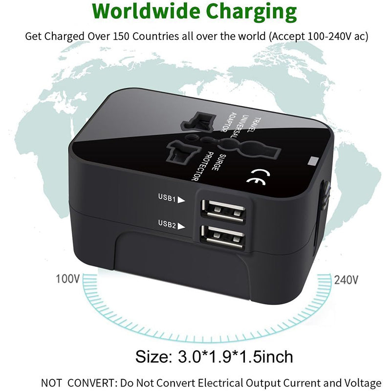 Travel Adapter – Worldwide All‑In‑One Universal Wall Charger