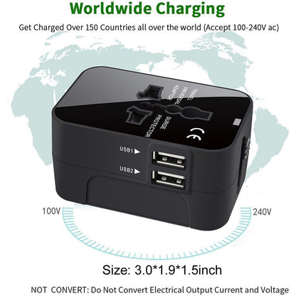 Travel Adapter – Worldwide All‑In‑One Universal Wall Charger