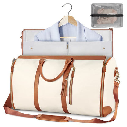 Large‑Capacity Travel Duffle Bag – Women’s Waterproof Folding Suit & Clothes Tote
