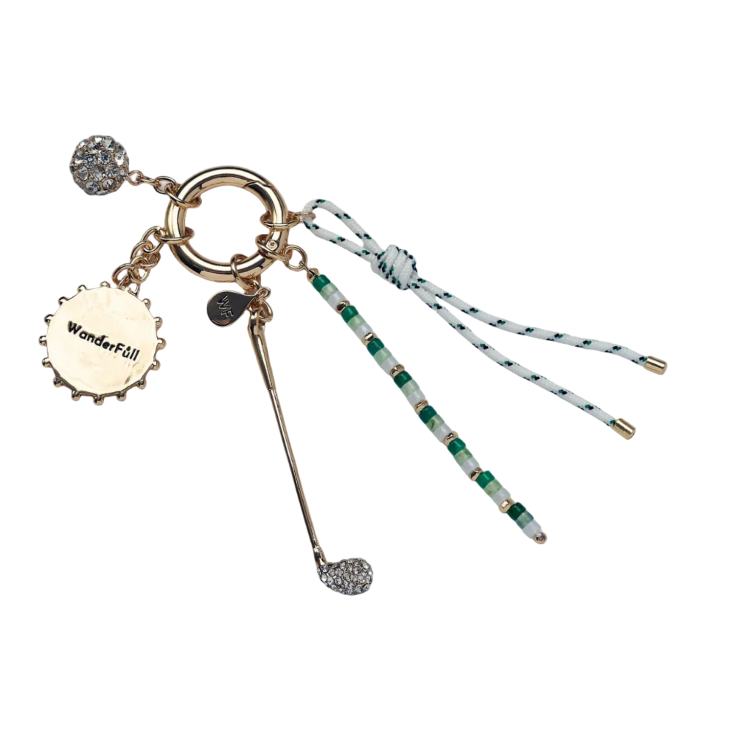 “Queen of the Green" Golf Bag Charm – Luxury Golf Accessory & Keychain