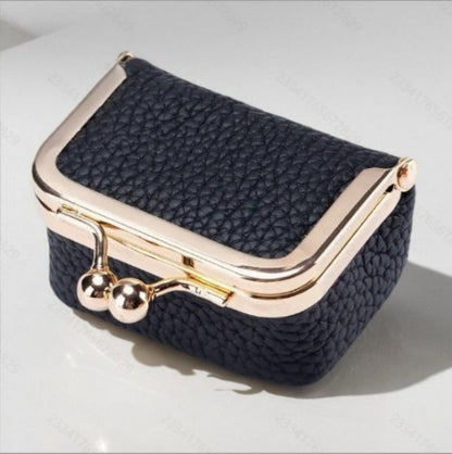 Genuine Leather Coin Purse & Mini Jewelry Case – Vintage Charm, Everyday Function