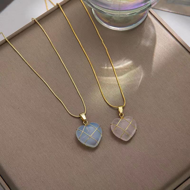 Barbie Dream Heart Moonstone Necklace – Kawaii Princess Jewelry  Once upon a sparkle, a tiny heart escaped from a cartoon princess’s diary and landed softly around your neck