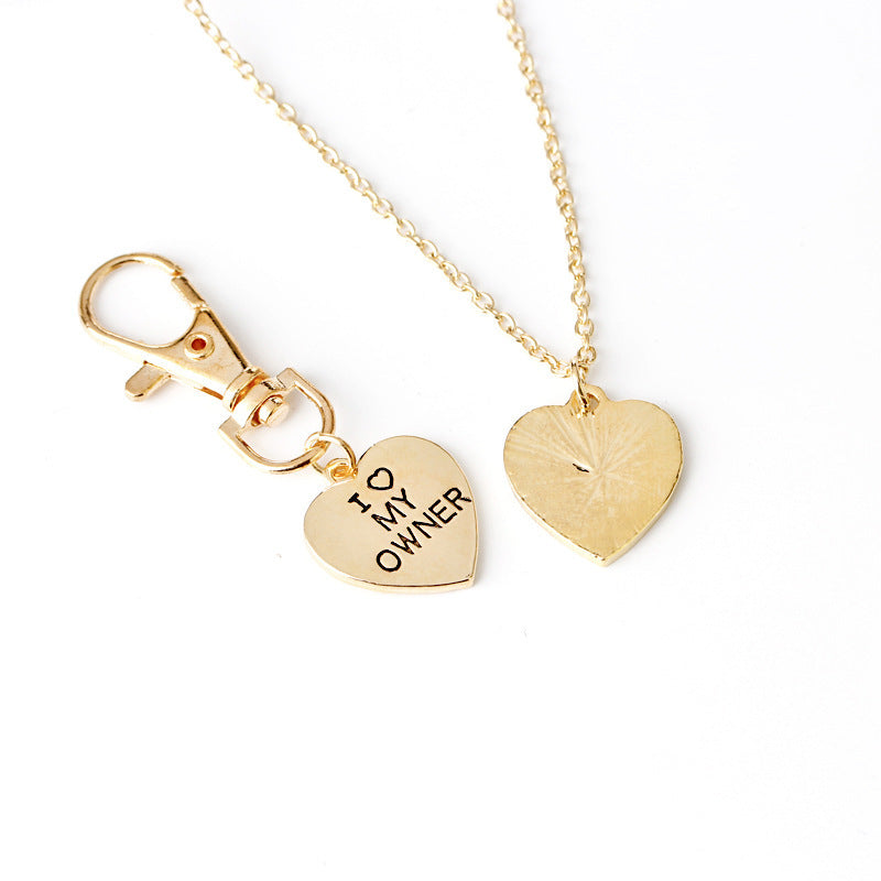Love My Owner!  Love My Dog Pet Dog Necklace and Key Chain or Pet Tag