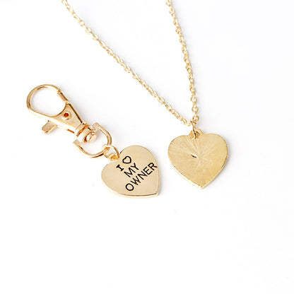 Love My Owner!  Love My Dog Pet Dog Necklace and Key Chain or Pet Tag