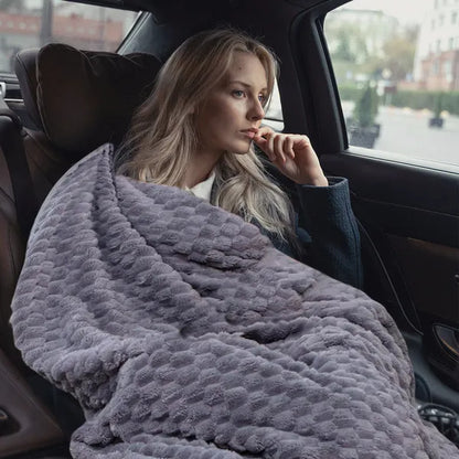Snuggle UP Travel Blanket – Clip On Ultra‑Soft Microfiber Fleece, Portable 50x60 in with Carrying Pouch