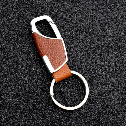 Creative Leather Keychain, Men's Creative Gift Key Chain Pendant, Metal Car Key