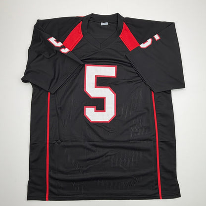 Autographed/Signed Michael Crabtree Texas Tech Black College Football Jersey JSA COA