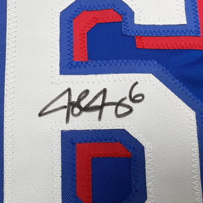 Autographed/Signed Josh Jung Texas Blue Baseball Jersey Beckett BAS COA