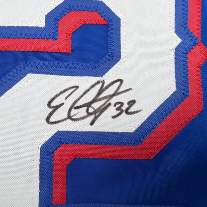 Autographed/Signed Evan Carter Texas Blue Baseball Jersey Beckett BAS COA