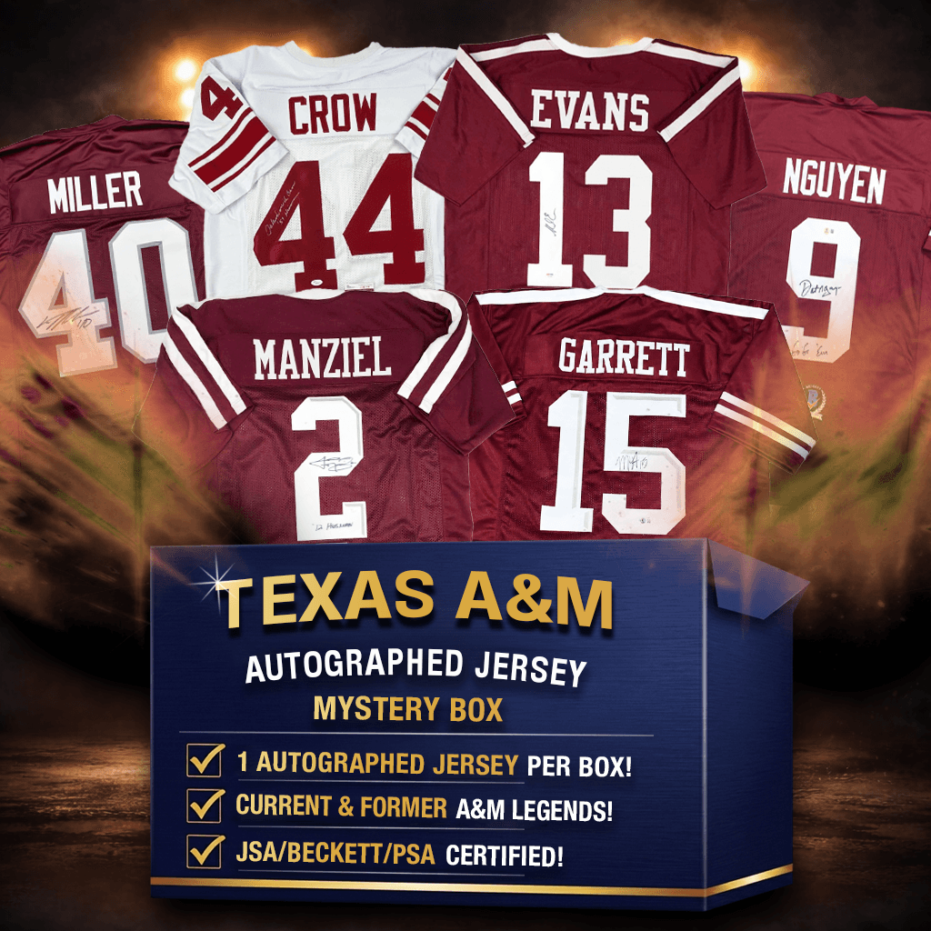 Autographed/Signed Texas A&M College Football Jersey Mystery Box with PSA JSA or Beckett COA