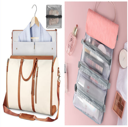 Large‑Capacity Travel Duffle Bag – Women’s Waterproof Folding Suit & Clothes Tote