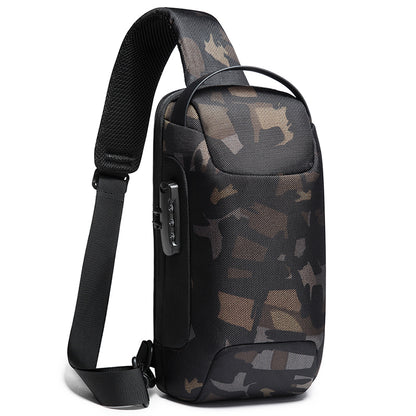 Men’s Business Messenger Waterproof Shoulder Bag – High‑Density Oxford Crossbody Chest Bag