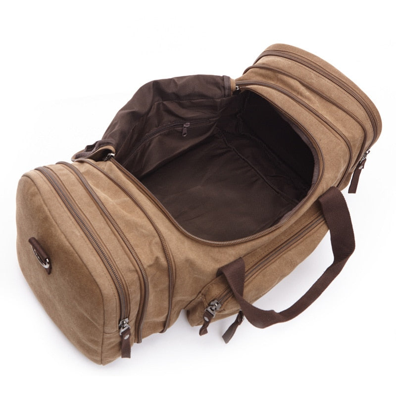 Canvas Travel Bag – Soft‑Handle Waterproof & Breathable Weekender Bag with Cotton Lining