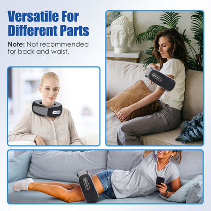 2 In 1 Neck Massager Pillow With Heat Electric Memory Foam Travel Pillow Shiatsu Neck Massager With 3 Speeds Timer For Home Office Travel