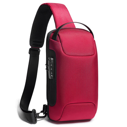 Men’s Business Messenger Waterproof Shoulder Bag – High‑Density Oxford Crossbody Chest Bag