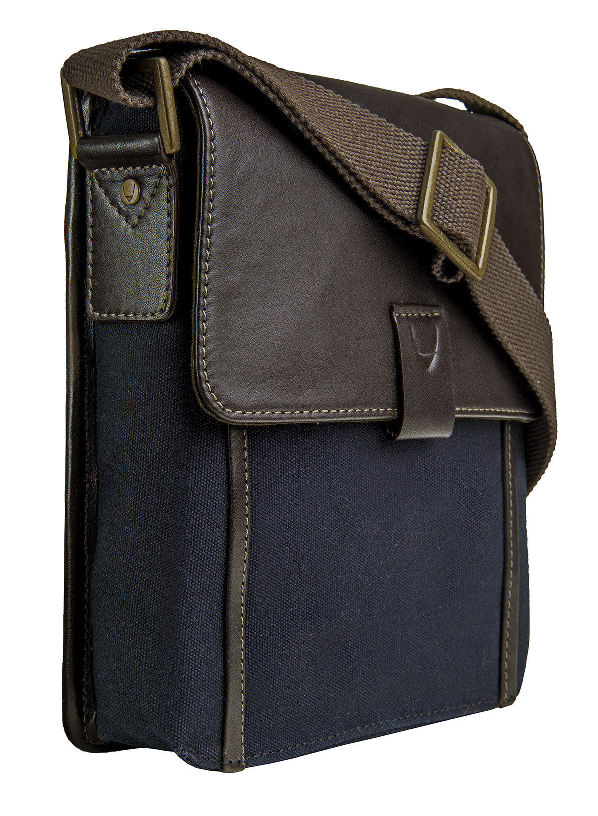 Aiden Genuine Leather and Canvas Mini Crossbody Men/Women Messenger/Travel Bag
