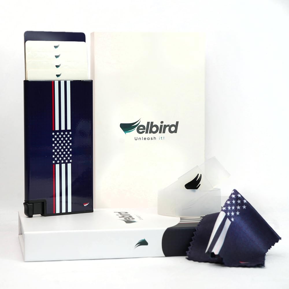 Ultra Slim Wallet RFID Blocking Premium Aluminum Card Holder W/Trigger to Slide Up Cards