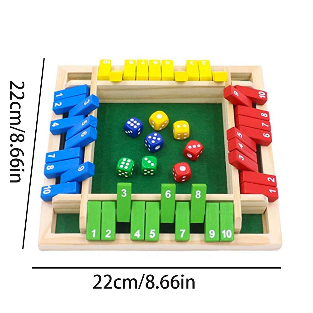 Shut The Box-Wooden Dice Board Game, for 2-6 Players, Improves Mathematical Skills, for Classroom, Home