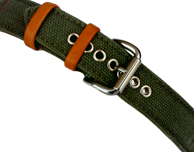 STROND DC‑3 Canvas Watch Strap – Vintage Canvas with Steel Hardware