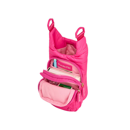 HydroBag® Mini for Kids- Bright Pink- Quilted Crossbody Water Bottle Bag