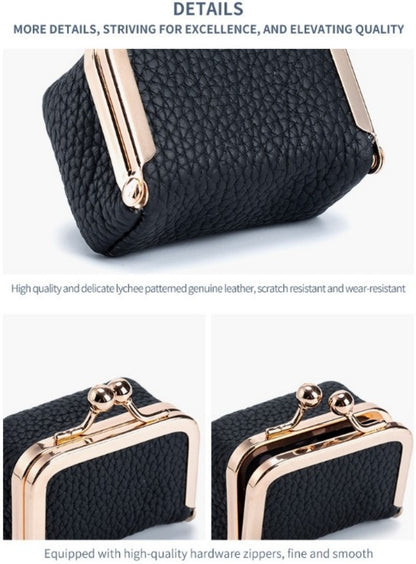 Genuine Leather Coin Purse & Mini Jewelry Case – Vintage Charm, Everyday Function