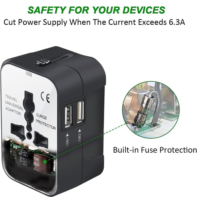 Travel Adapter – Worldwide All‑In‑One Universal Wall Charger
